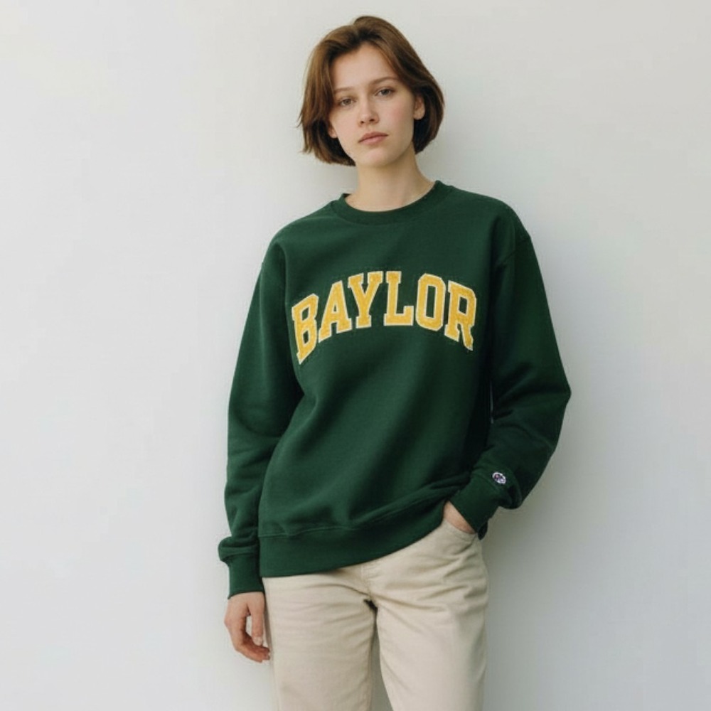 Baylor Bears Champion‎ Crew Neck Sweatshirt Small Eco Fleece NCAA College